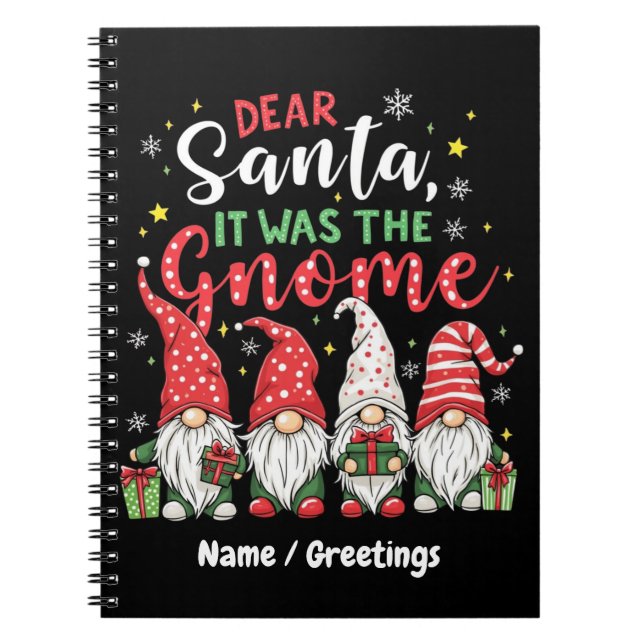 Kära Santa, det var Roligtens julkalender. Anteckningsbok (Framsidan)