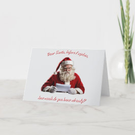 Kära Santa.. Finny Jultomten, julen Helgdag Helgkort