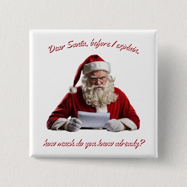 Kära Santa.. Finny Jultomten, julen Helgdag Knapp (Framsida)