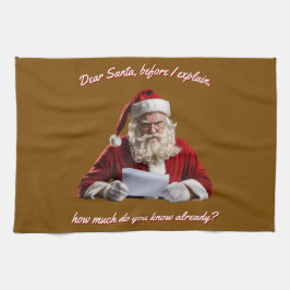 Kära Santa.. Finny Jultomten, julen Helgdag Kökshandduk