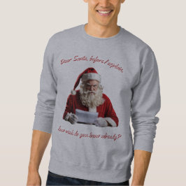 Kära Santa.. Finny Jultomten, julen Helgdag Lång Ärmad Tröja