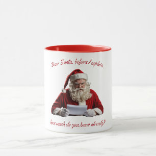 Kära Santa.. Finny Jultomten, julen Helgdag Mugg