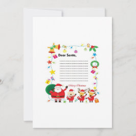 Kära Santa, För barn på julönskelistan Inbjudningar