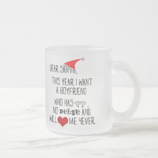 Kära Santa…, - frostad glass mugg