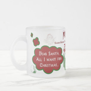 Kära Santa Frosted Mugg - Personalize Namn/Message