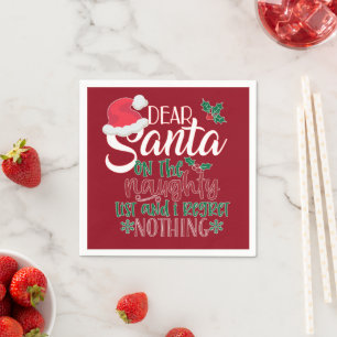 Kära Santa Funny jul Napkin Pappersservett