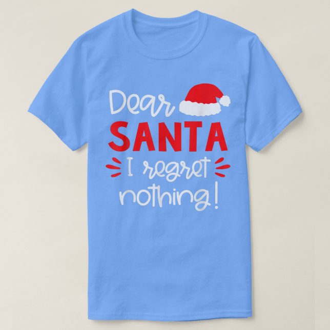 Kära Santa Funny Matching Family jul Pajama T Shirt (Design framsida)