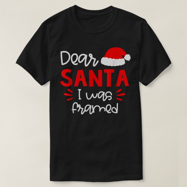 Kära Santa Funny Matching Family jul Pajama T Shirt (Design framsida)