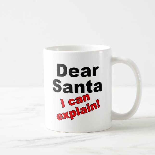 Kära Santa Funny Mug Kaffemugg (Höger)