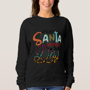 Kära Santa Glöm inte Hund Cute Julafton Pajama T Shirt