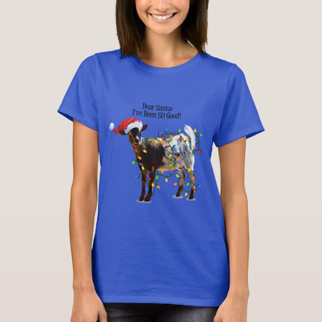 Kära Santa Goat jul Sleepshirt Tröja (Framsida)