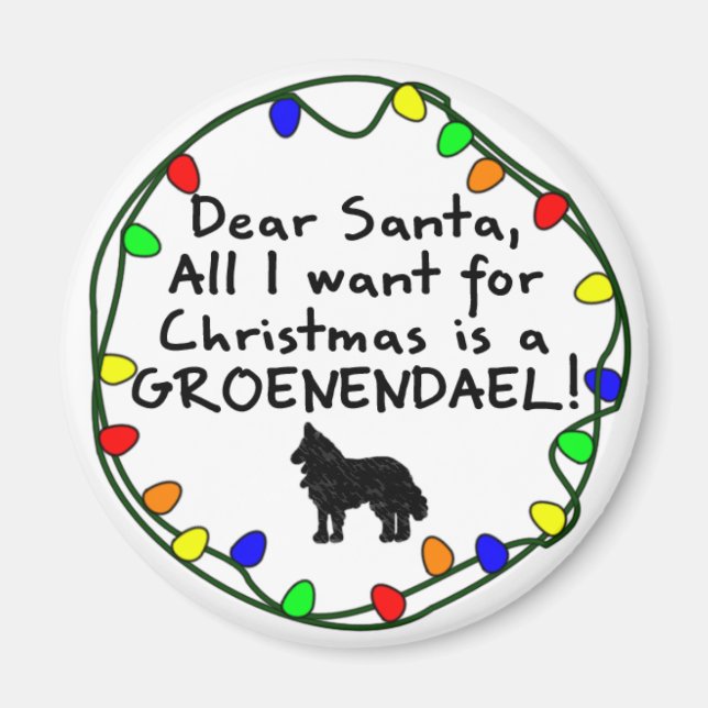 Kära Santa Groenendael Magnet (Framsidan)
