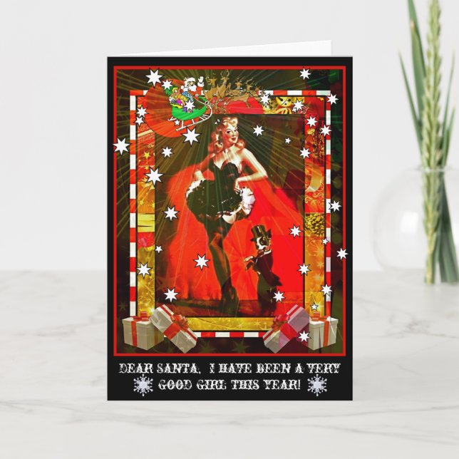 Kära Santa, har jag varit en mycket bra flicka Helgkort (Framsida)