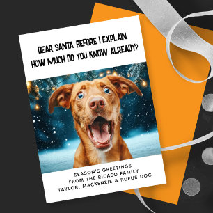 Kära Santa, hur mycket vet du redan? Jul Julkort