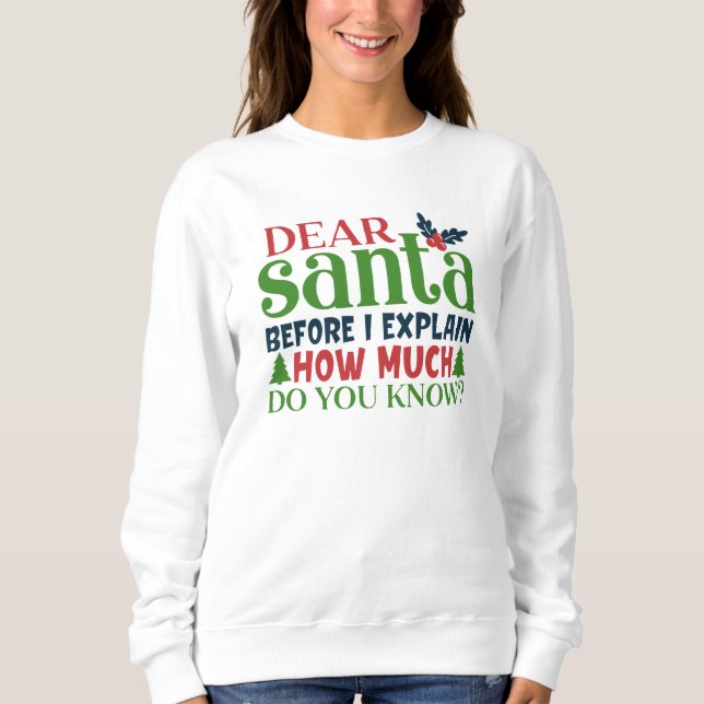 Kära Santa Hur mycket vet du? T Shirt (Framsida)
