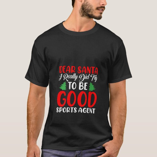 Kära Santa I Verkligen försökte bli Bra idrottare  T Shirt (Framsida)