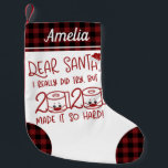 Kära Santa I Verkligen Tried 2020 Pandemi Liten Julstrumpa<br><div class="desc">Bäste Santa I Verkligen Tried 2020 Pandemiskt litet julklapp</div>