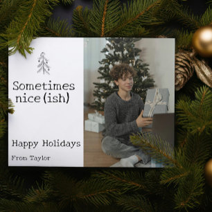 Kära Santa Ibland God Jul Personlig Julkort