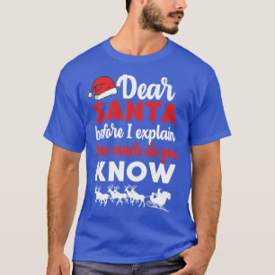 Kära Santa Innan jag förklarar hur mycket vet du C T Shirt
