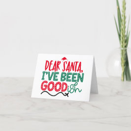 Kära Santa Ive Been Bra-ish | Jul Humor Helgkort