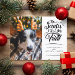 Kära Santa, jag försökte ta hund foto roligt jul Helg Vykort<br><div class="desc">Skicka det här söta och roligt-helgdag till din familj och dina vänner för att sprida julhälsning. Det här kortet har trendig och modern typografi som lyder "Bästa Santa I verkligen provade" i svart, handskriven typsnitt. Lägg till din hund eller katt bild, eller till och med din barn, för att anpassa...</div>