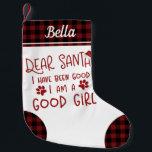 Kära Santa jag har varit Bra Cute Rolig hund Liten Julstrumpa<br><div class="desc">Kära tomten! Jag har varit Bra Rolig hund,  liten julklapp</div>