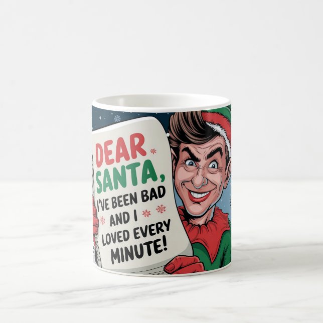 Kära Santa, jag har varit dålig juldesign för Elf- Kaffemugg (Center)