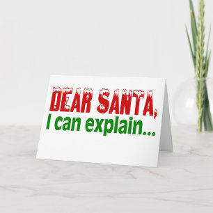 Kära Santa, jag kan förklara Helgkort