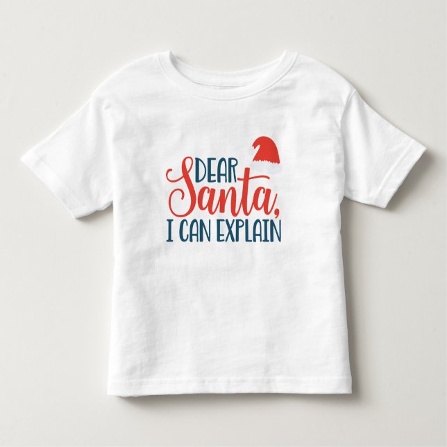 Kära Santa, jag kan förklara Småbarn Shirt T Shirt (Framsida)