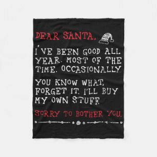 Kära Santa, jag köper min egen Saker Brev till San Fleecefilt
