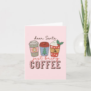 Kära Santa Julkaffe, latte Anteckningskort