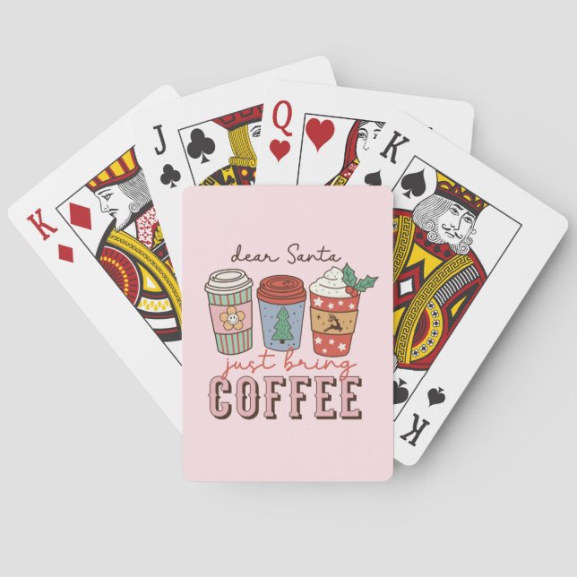 Kära Santa | Julkaffe, latte Casinokort (Baksidan)