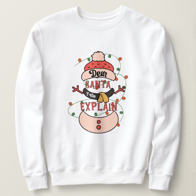 Kära Santa, kan förklara jultomten T Shirt (Design framsida)