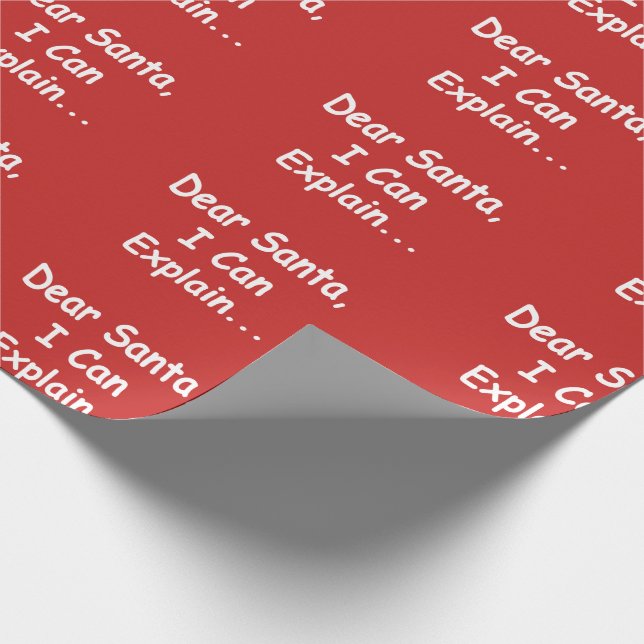 Kära Santa kan jag förklara rolig juljulafton Presentpapper (Hörn)