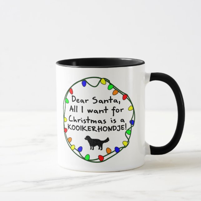 Kära Santa Kooikerhondje Mugg (Höger)
