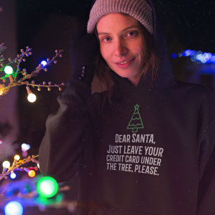 Kära Santa Lämna Kredit-kort under Träd-jul T Shirt