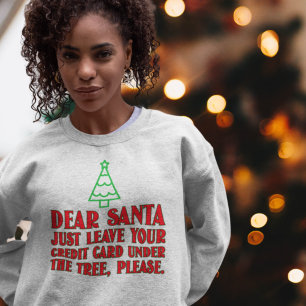 Kära Santa Lämna Kredit-kort under Träd-jul T Shirt
