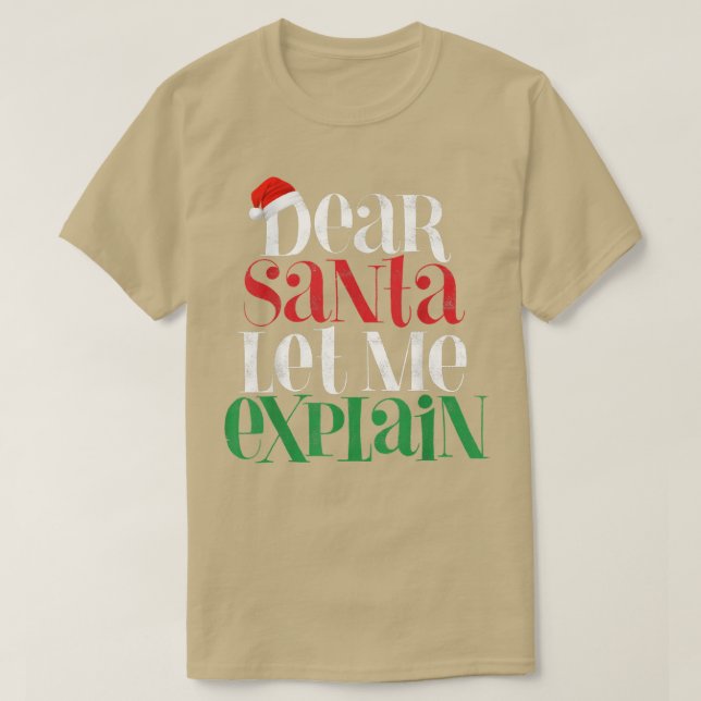 Kära Santa Låt oss mig Eslät Funny jul Pajama T Shirt (Design framsida)