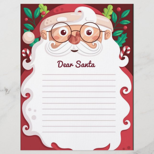 Kära Santa Letterhead Brevhuvud (Framsida)