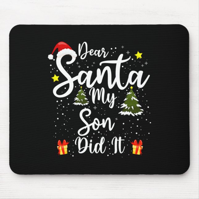 Kära Santa Min son gjorde det..................... Musmatta (Framsidan)