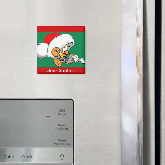 Kära Santa Mouse Magnet (In Situ (Fridge))