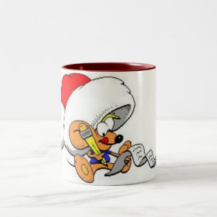 Kära Santa Mouse Två-Tonad Mugg