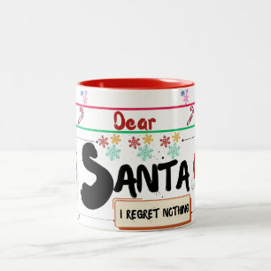 Kära Santa Mugg: Sip &  jultomten Två-Tonad Mugg