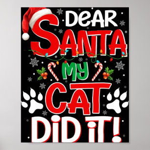 Kära Santa My Cat................................. Poster