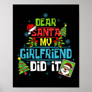 Kära Santa My Girlkompis gjorde det Julafton Boyko Poster