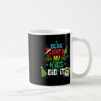 Kära Santa My Kids gjorde det med familjen Julafto Kaffemugg