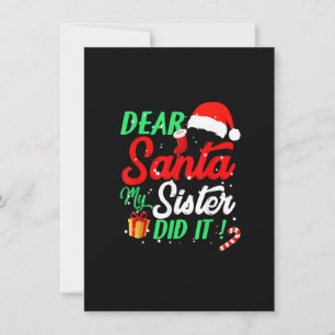 Kära Santa My Sister, gjorde det roligt med julbos Inbjudningar