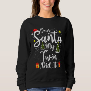 Kära Santa My Twin gjorde det roligt med julutsnin T Shirt