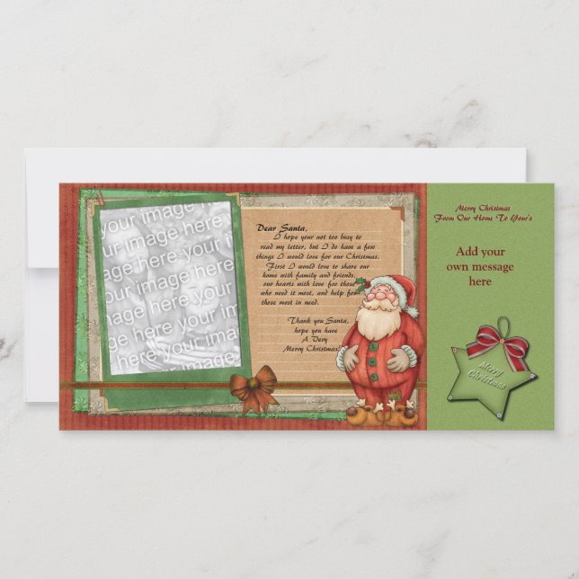 Kära Santa Photo Cards Julkort (Framsida)