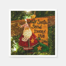 Kära Santa Send Money Pappersservett